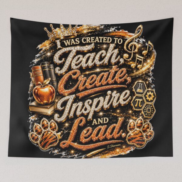 Item preview, I Was Created to Teach, Create, Inspire and Lead™ Tiger Strong_Royal Purpose Edition™ | Faith-Based Educator Collection designed and sold by Creative Expressions Art.