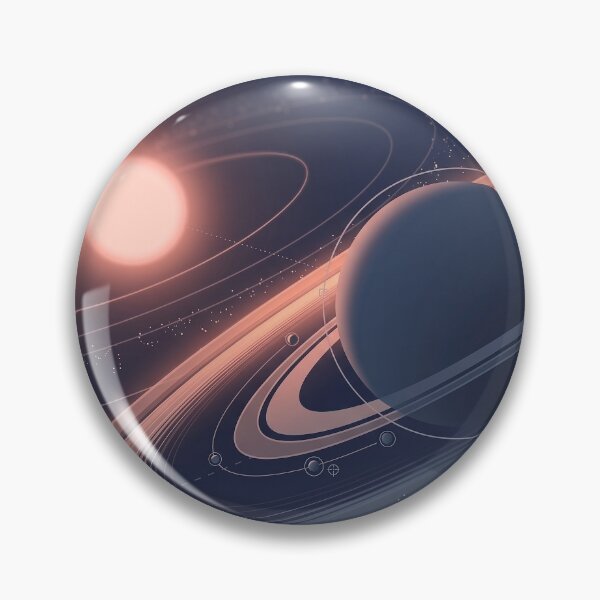 Item preview, Illustrazione di un sistema planetario ad anelli designed and sold by deeporbitgames.