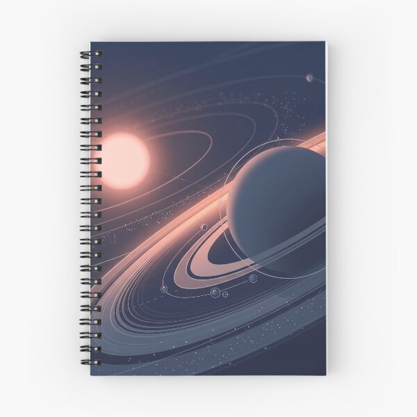 Item preview, Illustrazione di un sistema planetario ad anelli designed and sold by deeporbitgames.
