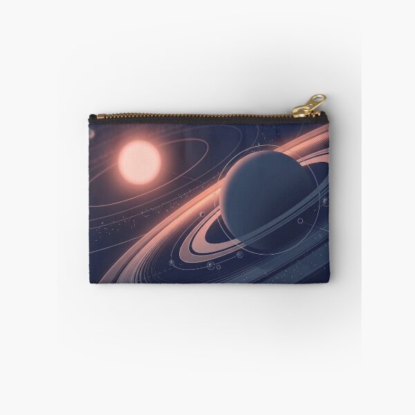 Item preview, Illustrazione di un sistema planetario ad anelli designed and sold by deeporbitgames.