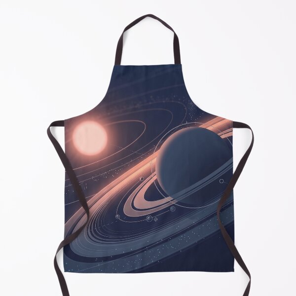 Item preview, Illustrazione di un sistema planetario ad anelli designed and sold by deeporbitgames.