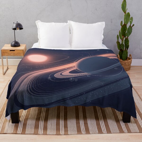 Item preview, Illustrazione di un sistema planetario ad anelli designed and sold by deeporbitgames.