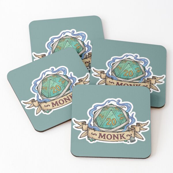 Item preview, Monk D20 Class Crest Sticker - Funny D&D Monk Dice Tabletop RPG Gift designed and sold by Dice_Goblin_Studio.