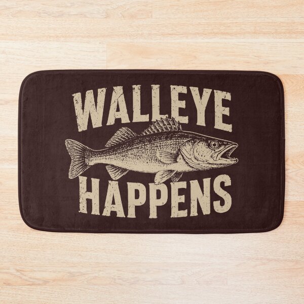 Item preview, Walleye Happens Funny Fishing Retro Graphic designed and sold by PrintAtelier.