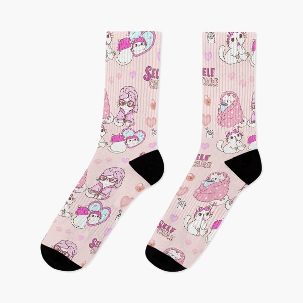 Item preview, Cute Kawaii kitten Silly Cat Self Care Routine Pink Spa Kitten cozy cats Aesthetic designed and sold by Art IN Pack.