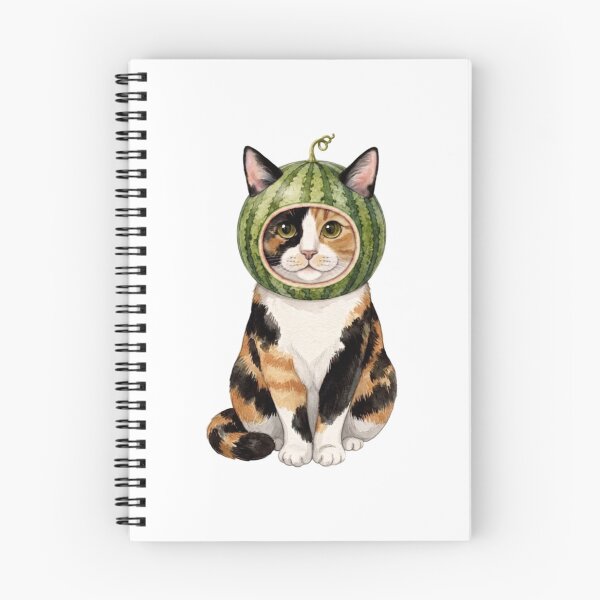 Item preview, Kawaii Fruit Kitty | Calico Cat & Watermelon designed and sold by KittyClosetStore.