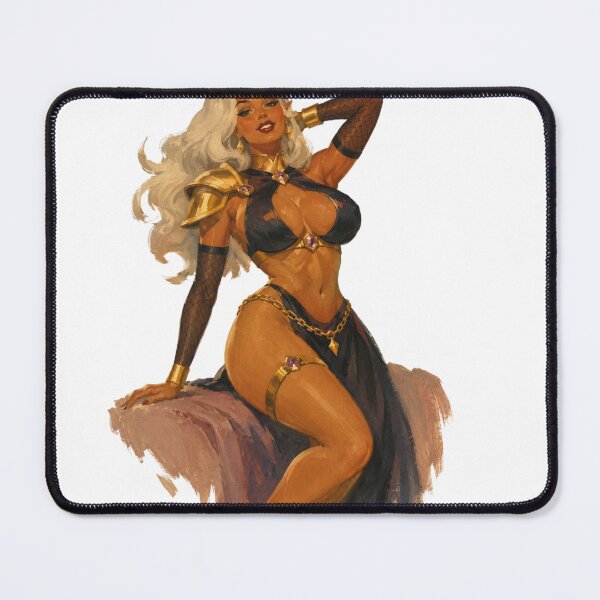 Item preview, Shadow Empress Pin-Up | Original Dark Fantasy Queen Vintage Illustration designed and sold by Cosplayvintage.