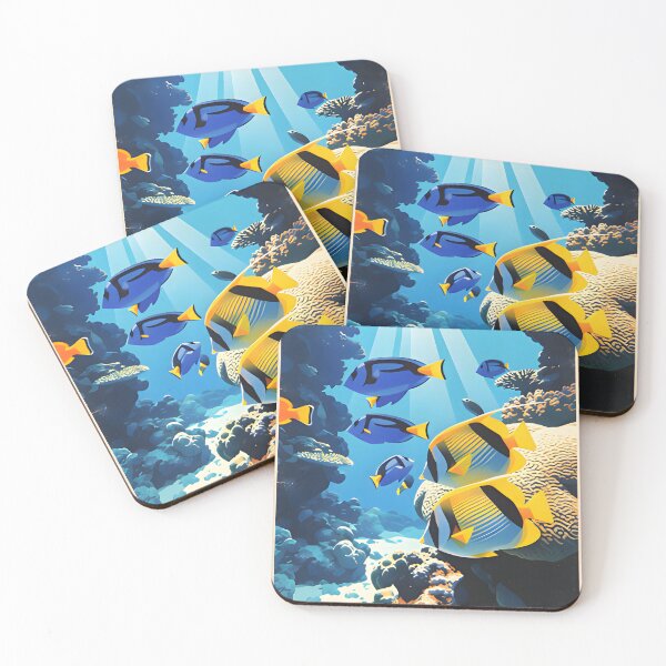 Item preview, Krabi Coral Reef Symphony – Vintage Marine Poster designed and sold by Spirit of Siam.