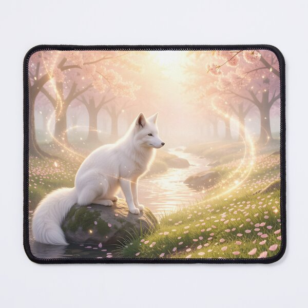 Item preview, White Fox in the Cherry Blossom Grove designed and sold by Fanta-sticky.