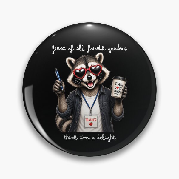 Item preview, Fourth Grade Teacher Funny Racoon designed and sold by LounisArt.