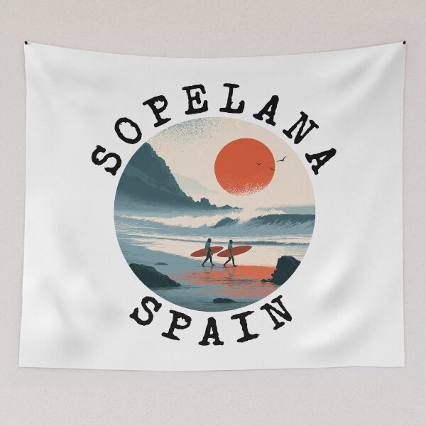 Artikelvorschau, Sopelana – Spanien (mit schwarzer Schrift) entworfen und verkauft von VelvetRoom.