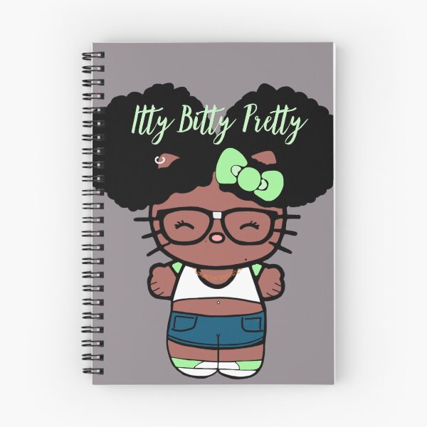 Item preview, Black Girl Hello Kitty Inspired Kawaii Character | Cute Natural Hair Illustration  designed and sold by MsGoldenCreates.