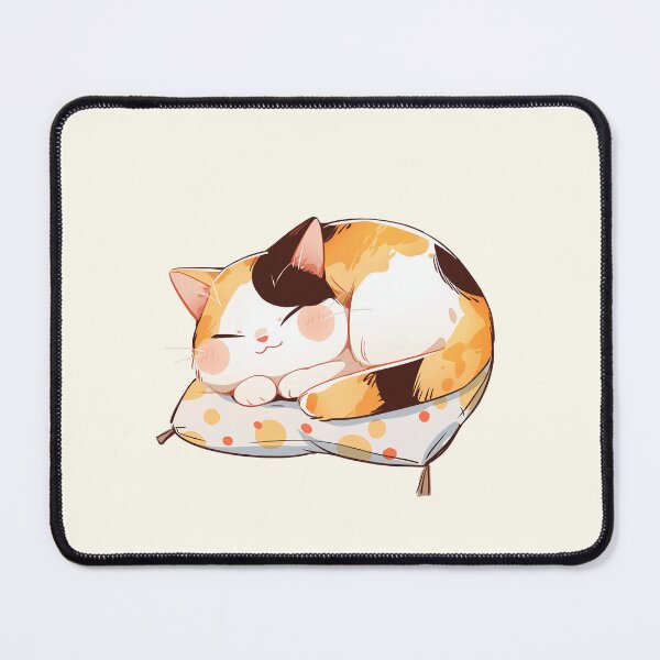 Item preview, Calico Cat Napping on a Cushion designed and sold by NikoNekoDesigns.