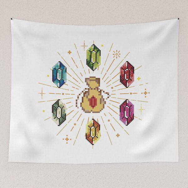 Item preview, bag of Rupees pixel art zelda designed and sold by samuzai.