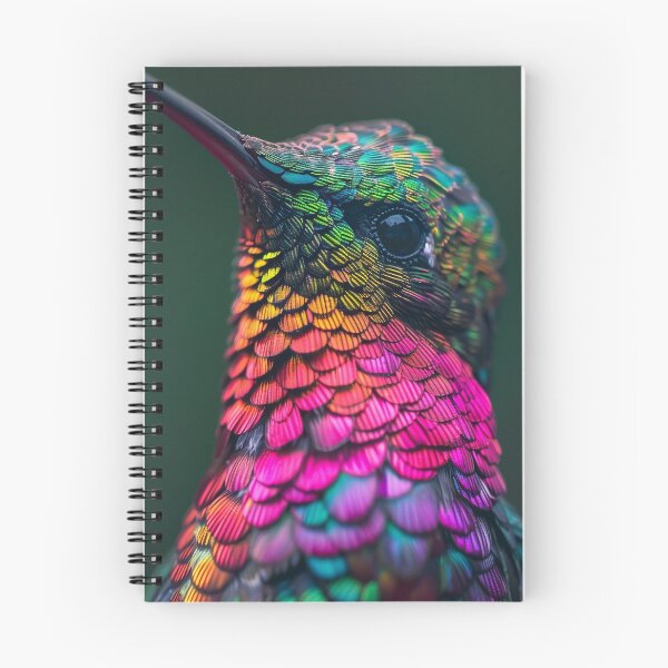 Item preview, Rainbow Hummingbird Close Portrait designed and sold by Pierce Millington Gallery.