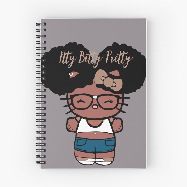 Item preview, Black Girl Hello Kitty Inspired Kawaii Character | Cute Natural Hair Illustration  designed and sold by MsGoldenCreates.