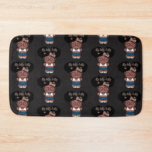 Item preview, Black Girl Hello Kitty Inspired Kawaii Character | Cute Natural Hair Illustration  designed and sold by MsGoldenCreates.