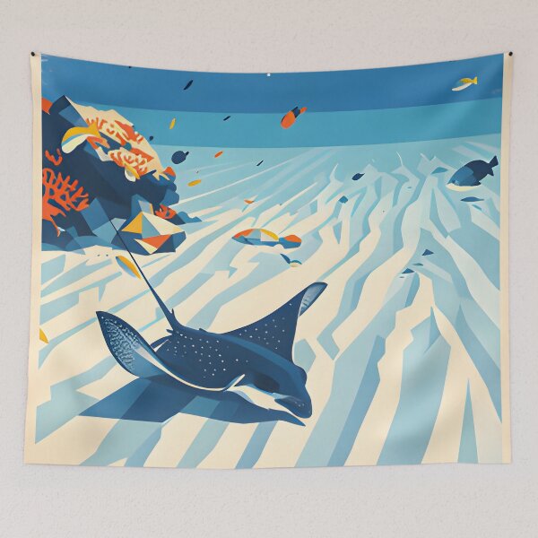 Item preview, Underwater Krabi – Vintage Marine Poster designed and sold by Spirit of Siam.
