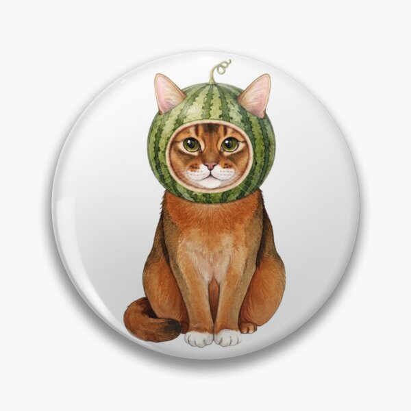 Item preview, Kawaii Fruit Kitty | Abyssinian & Watermelon designed and sold by KittyClosetStore.