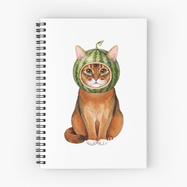 Item preview, Kawaii Fruit Kitty | Abyssinian & Watermelon designed and sold by KittyClosetStore.