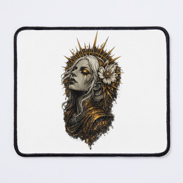 Item preview, Gothic White Haired Woman with Flower designed and sold by afr-saad.