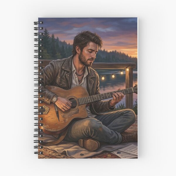 Item preview, Acoustic evening by the lake - Musician and campfire vibe designed and sold by NeyhineAngelionShop.