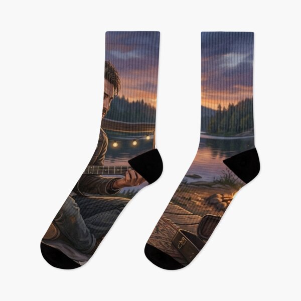Item preview, Acoustic evening by the lake - Musician and campfire vibe designed and sold by NeyhineAngelionShop.