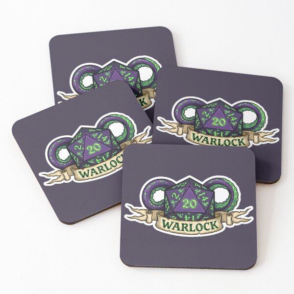 Item preview, Warlock D20 Class Crest Sticker - Funny D&D Warlock Dice Tabletop RPG Gift designed and sold by Dice_Goblin_Studio.