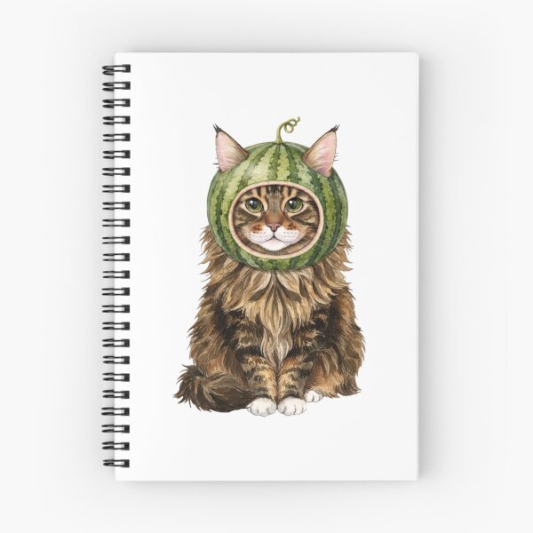 Item preview, Kawaii Fruit Kitty | Maine Coon & Watermelon designed and sold by KittyClosetStore.