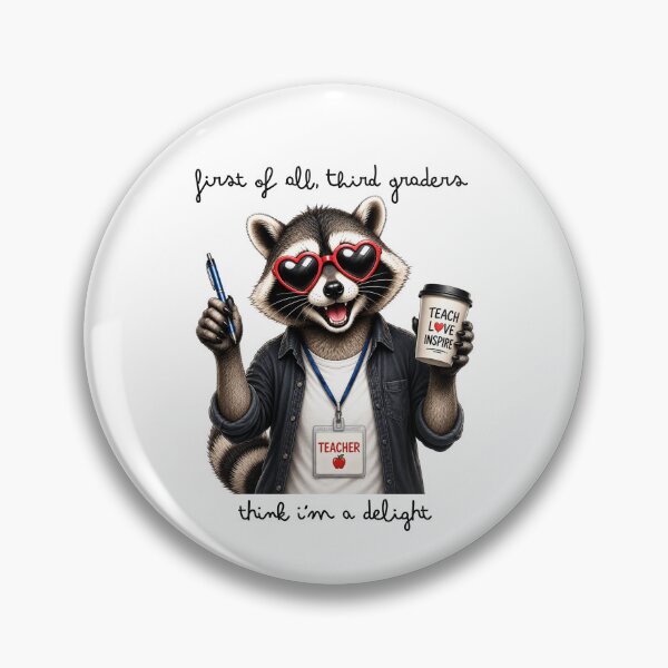 Item preview, Third Grade Teacher Funny Racoon designed and sold by LounisArt.