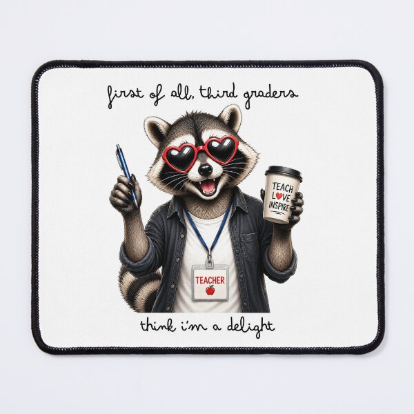 Item preview, Third Grade Teacher Funny Racoon designed and sold by LounisArt.