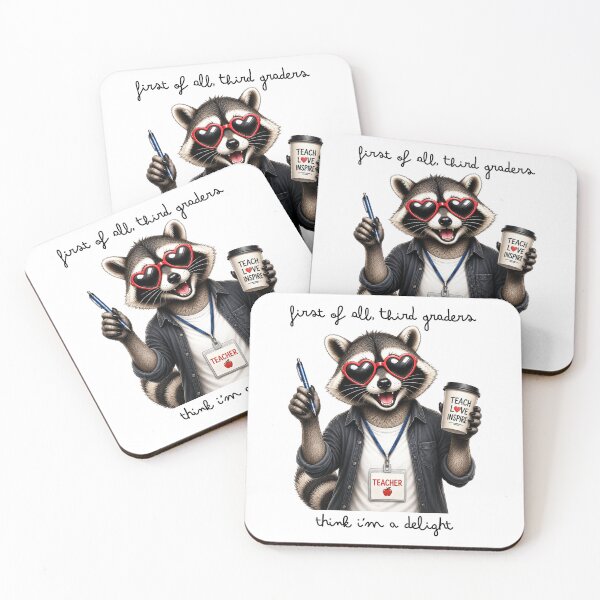 Item preview, Third Grade Teacher Funny Racoon designed and sold by LounisArt.