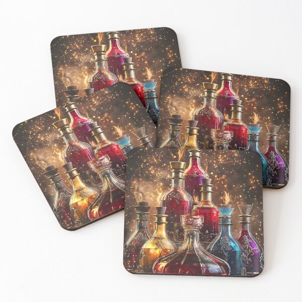 Item preview, 3d Render Of Colorful Potion Bottles Magi Digital designed and sold by Checho30.