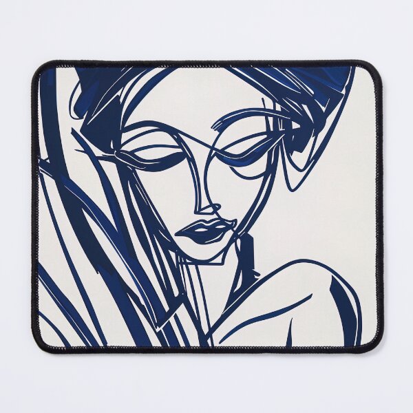 Item preview, Costa Rican woman - Blue Abstract Art designed and sold by shadow-bloom.