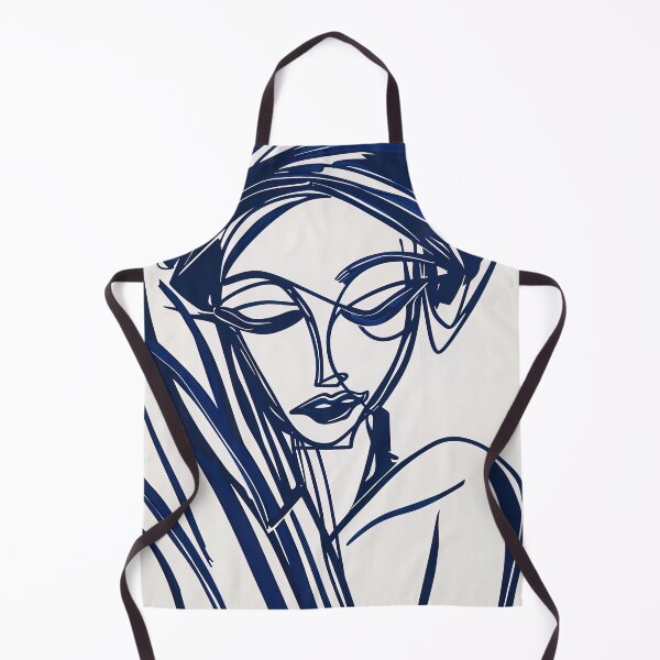 Item preview, Costa Rican woman - Blue Abstract Art designed and sold by shadow-bloom.