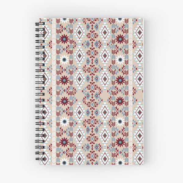 Item preview, Red and Brown Geometric Floral Tile Pattern designed and sold by behappyandrelax.