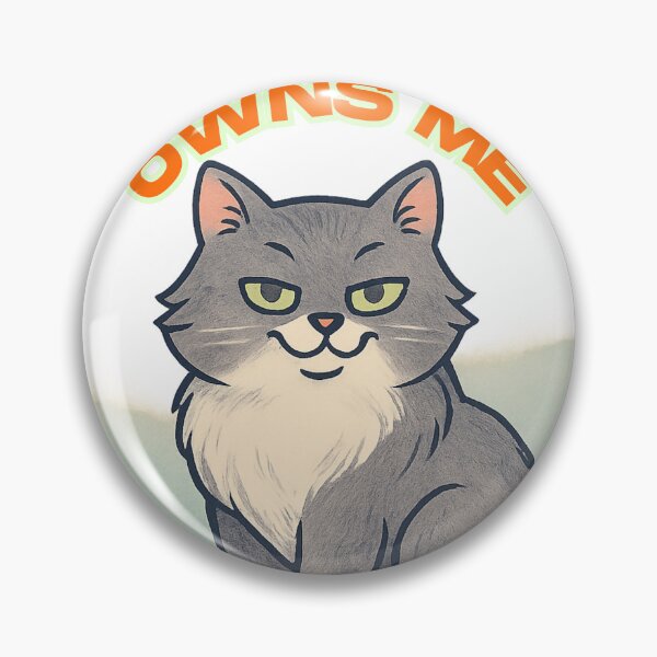 Item preview, “My Cat Owns Me” ?? | Cat with Attitude, Fun Design for Cat Lovers, Vintage Illustration Style designed and sold by Cat-astrophes.