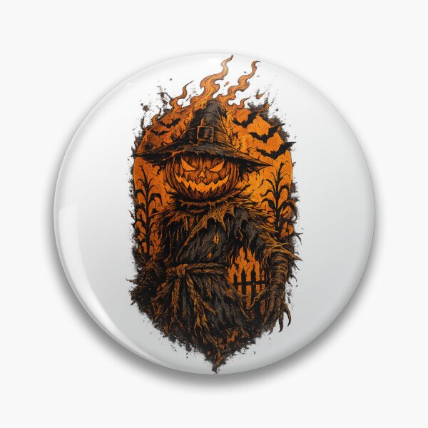 Item preview, Fiery Pumpkin Scarecrow designed and sold by afr-saad.