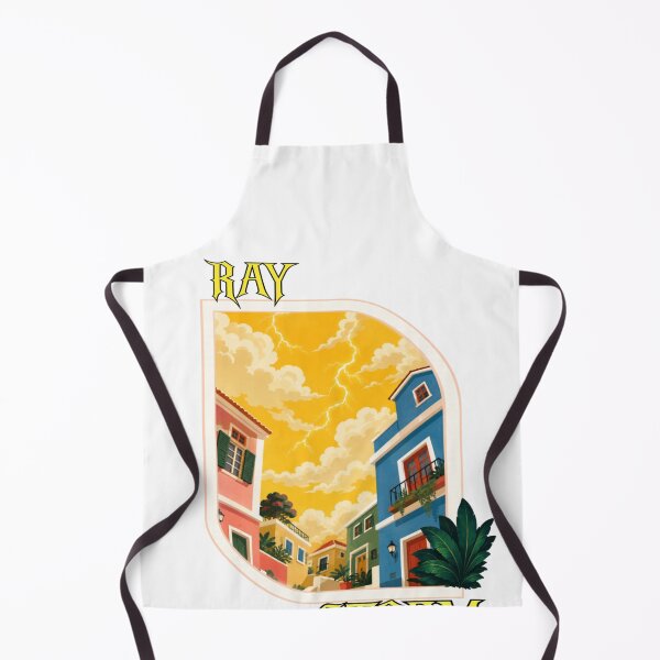 Item preview, Ray Storm Mediterranean Village Lightning | Coastal Travel Vintage Graphic T-Shirt designed and sold by RAYapparel.