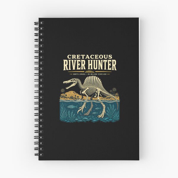 Item preview, Vintage Spinosaurus Skeleton River Hunter Illustration designed and sold by AMICO77.