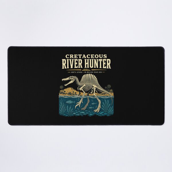 Item preview, Vintage Spinosaurus Skeleton River Hunter Illustration designed and sold by AMICO77.