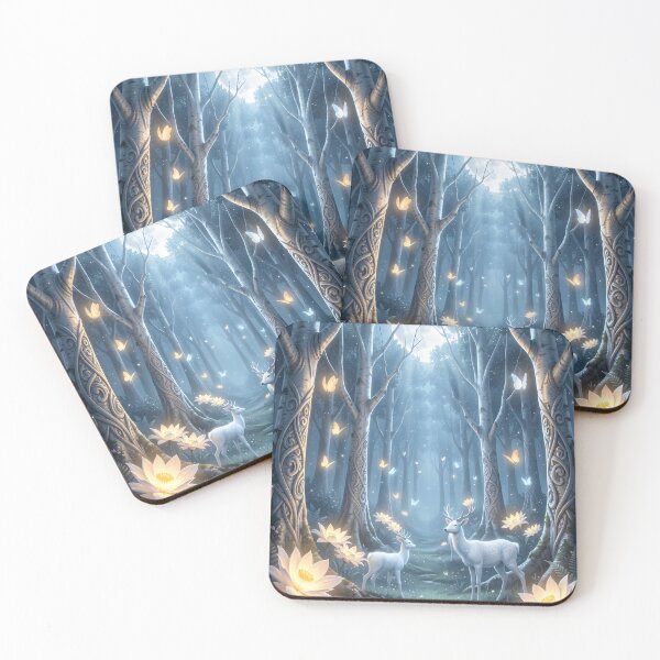 Item preview, Silver Stags in the Moonlight designed and sold by Fanta-sticky.