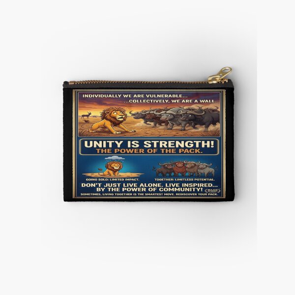 Item preview, Unity Is Strength – Power of the Pack | Inspirational Lion & Buffalo Art designed and sold by MAJCO-ART.