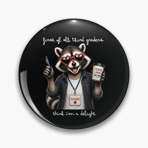 Item preview, Third Grade Teacher Funny Racoon designed and sold by LounisArt.