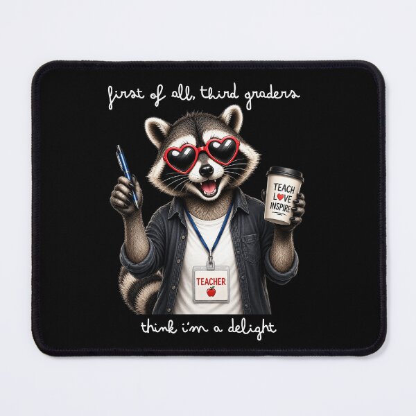 Item preview, Third Grade Teacher Funny Racoon designed and sold by LounisArt.