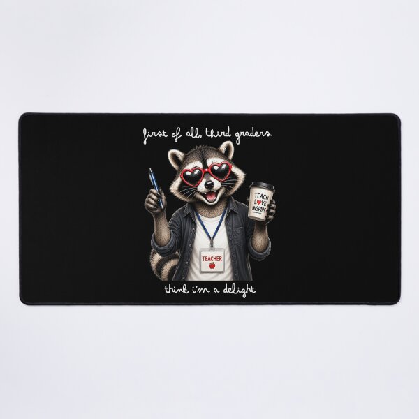 Item preview, Third Grade Teacher Funny Racoon designed and sold by LounisArt.