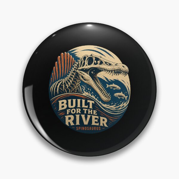 Item preview, Vintage Spinosaurus Skeleton River Hunter Illustration designed and sold by AMICO77.