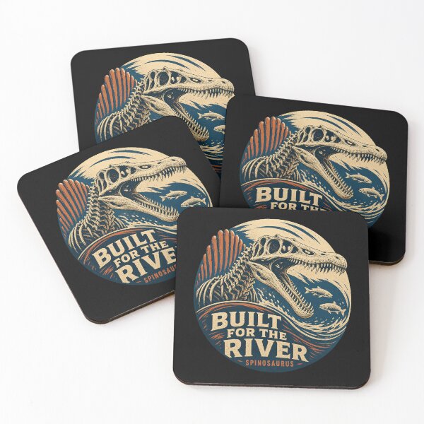 Item preview, Vintage Spinosaurus Skeleton River Hunter Illustration designed and sold by AMICO77.