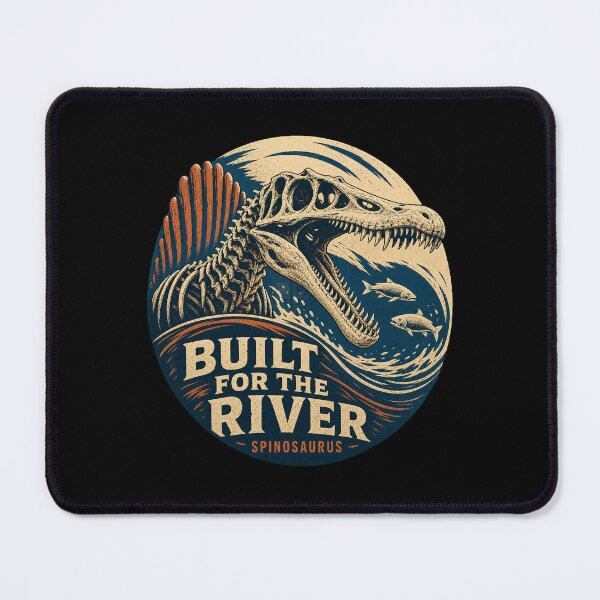Item preview, Vintage Spinosaurus Skeleton River Hunter Illustration designed and sold by AMICO77.
