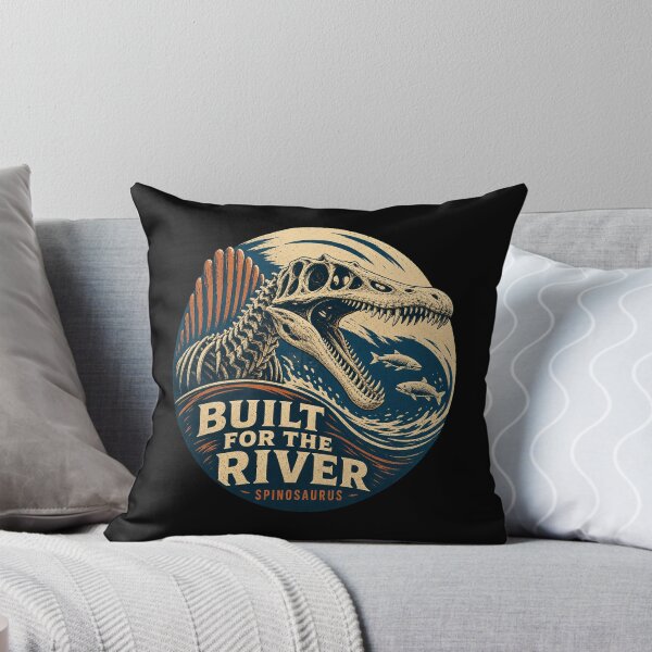 Item preview, Vintage Spinosaurus Skeleton River Hunter Illustration designed and sold by AMICO77.